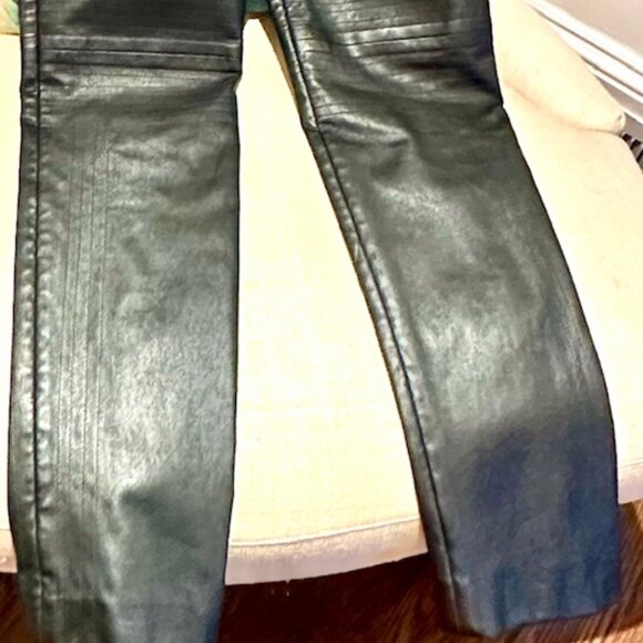 RARE - J. Mendel Paris Black Leather Moto Pants – Size 6 - Picture 5 of 16